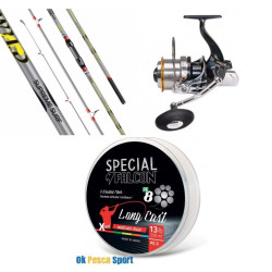Doppio combo 2 canne Falcon + 2 mulinelli Tica e trecciato "omaggio"