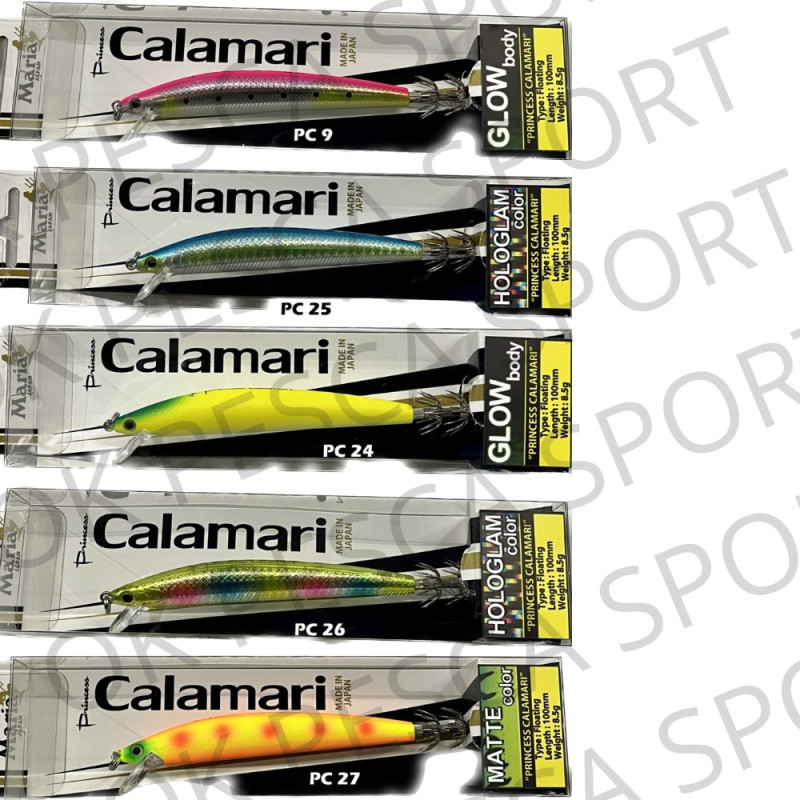 YAMASHITA Princess Calamari 10CM PC9 - Esche Artificiali Da Pesca In Plastica Di Qualità - 3