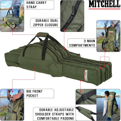 borsone porta canne Mitchell GT PRO 170 - 3 scomparti